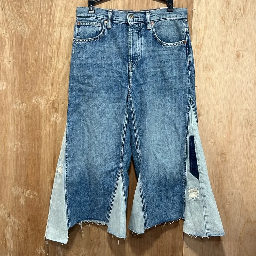 NWOT We The Free - Ripple Wide-Leg Cropped Jeans, 28